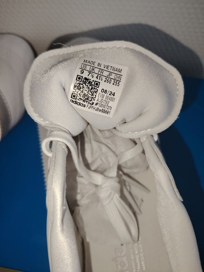 Adidas Taekwondo Lace Blanc/Argent NEUVES 41 1/3 - photo numéro 6