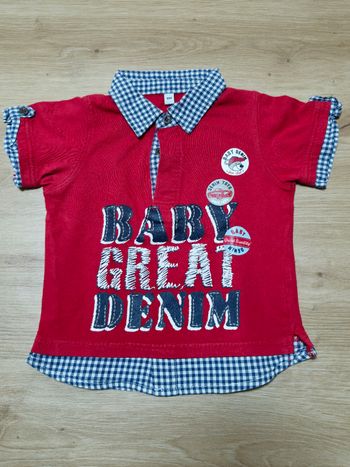 Polo pour garçon de 18 mois, baby great denim en très bon état.