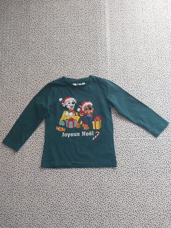 T-shirt Noël Pat’ Patrouille garçon – 3 ans