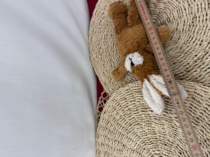 doudou lapin marron moustache blanche - photo numéro 5