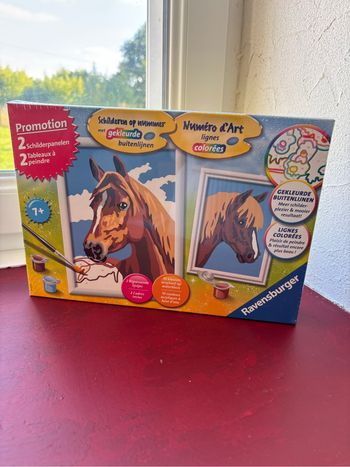 Coffret peinture enfant numéro art - peinture cheval