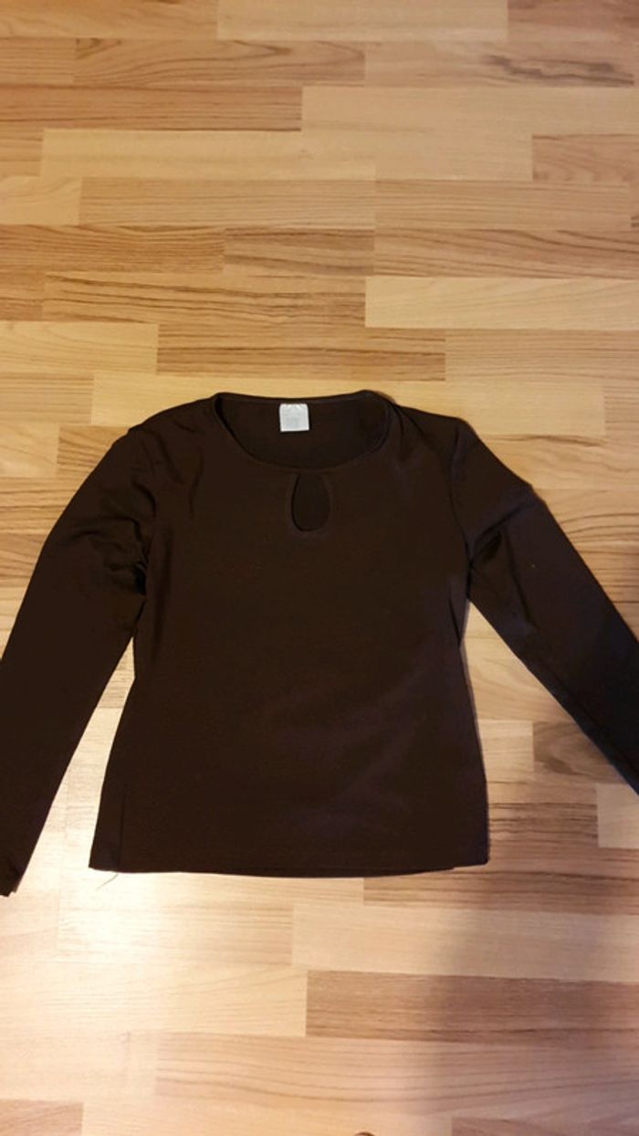 tee shirt manches longues chocolat 40/42