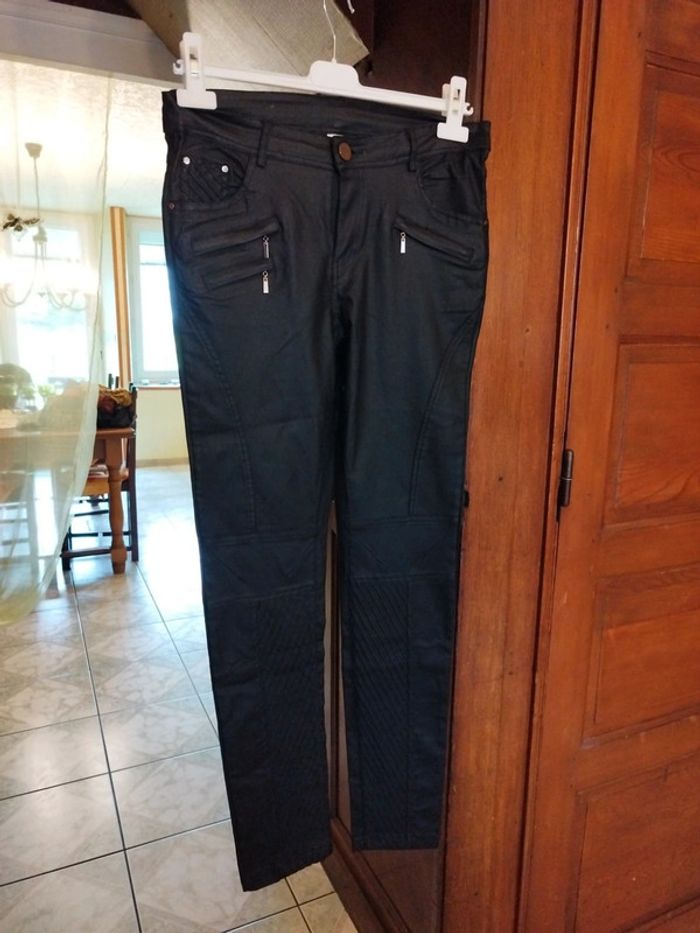 Jeans droit skinny noir poches vintage y2k M/38