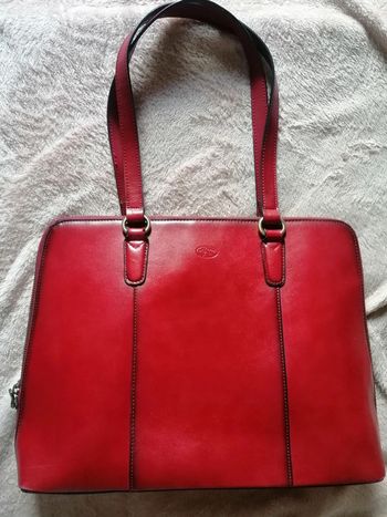 Sac vintage Katana cuir rouge véritable