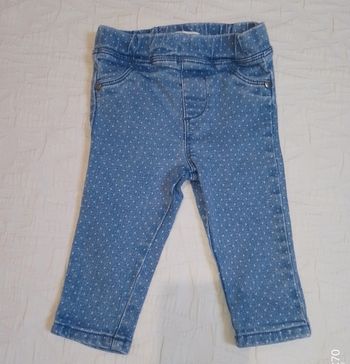 Du Pareil Au Même pantalon jean pois coeur 9 mois