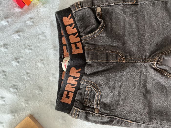 jean noir gris taille élastique 12 mois catimini doublé - photo numéro 8