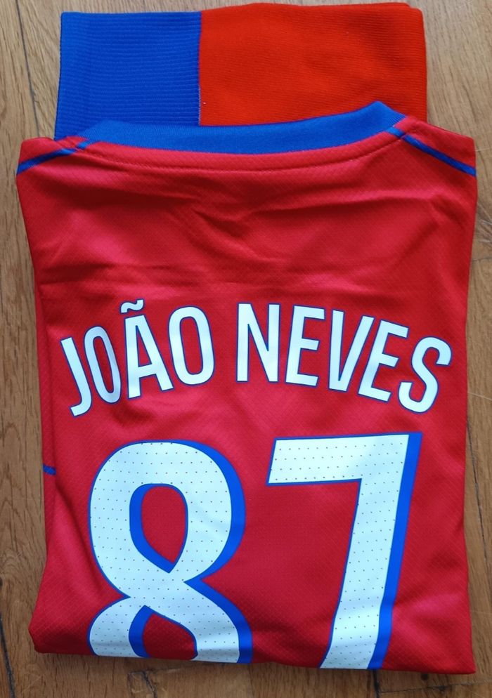 Kit football Joao Neves taille 14 ans PSG rouge extérieur 2026 - photo numéro 6