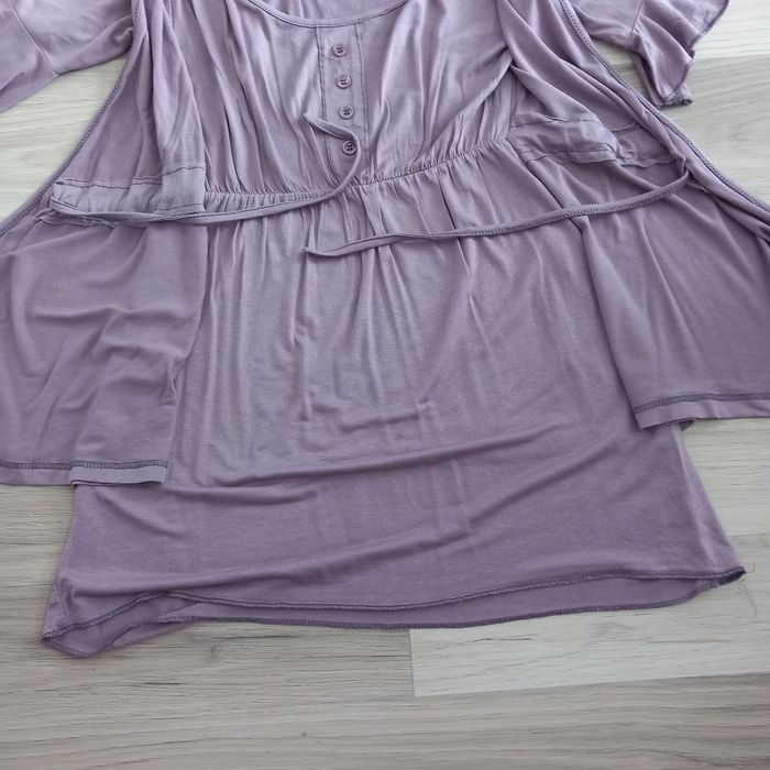 Chemisier long femme mauve taille M - photo numéro 5