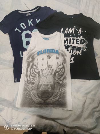 Lots de 3 tee-shirt 12/14 ans Gémo