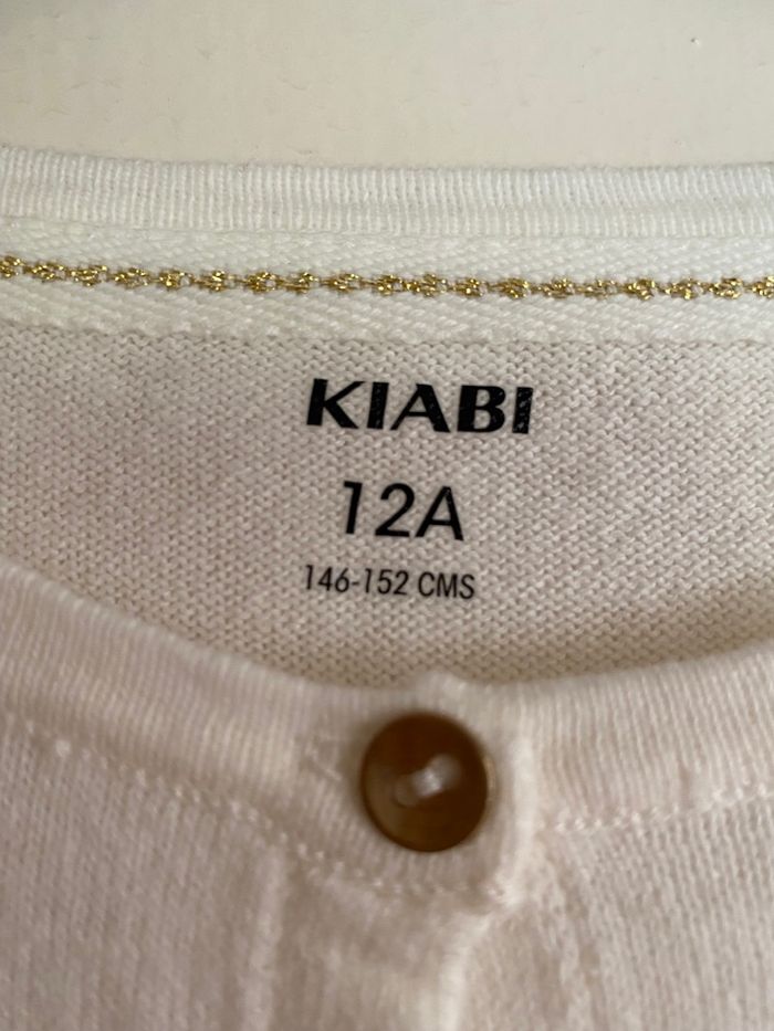 Gilet blanc pour fille. Taille 12 ans. KIABI - photo numéro 3