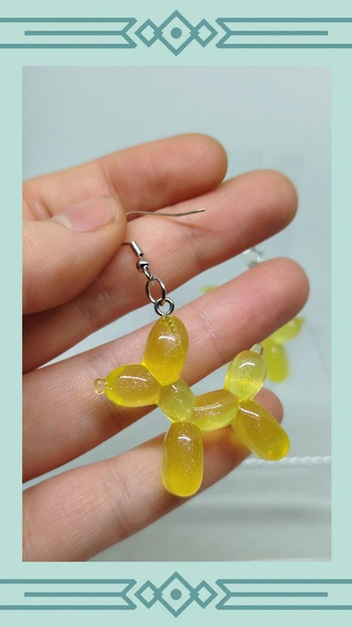 🍄 boucles d'oreilles sculpture de ballons - photo numéro 3
