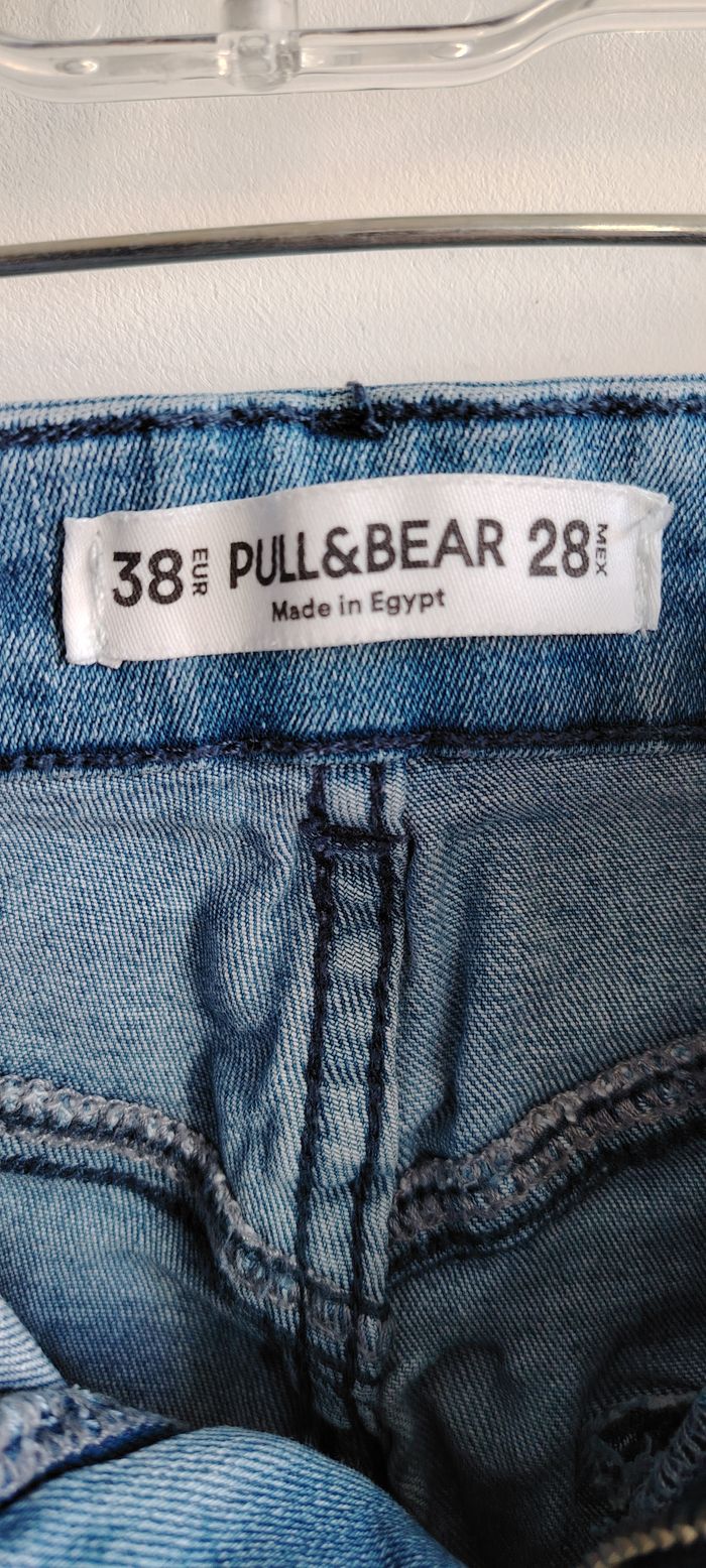Jean destroy bleu PULL&BEAR – Taille 38 - photo numéro 2