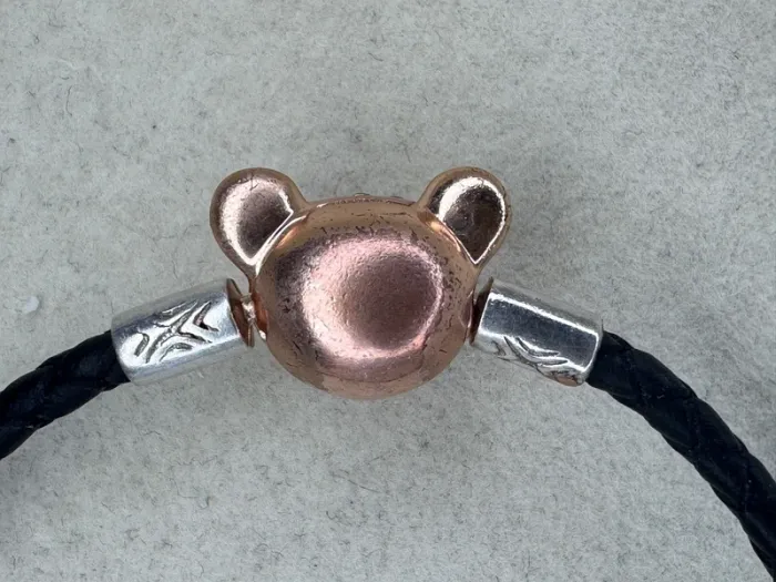 Bracelet Pandora Authentique en cuir noir Princesse Lion 18 cl - photo numéro 3