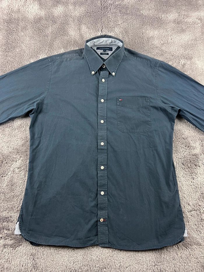 Chemise Tommy Hilfiger Bleu Marine – Homme Taille L - photo numéro 2