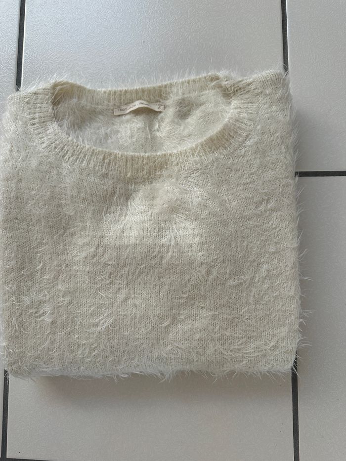 Pull en peluche blanc cassé taille 44 teddy smith en très bon état - photo numéro 8