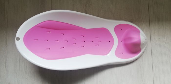 Transat de bain bébé Kerael 0 à 6 mois blanc/rose - photo numéro 2
