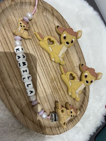 Attache tétine personnalisé bambie