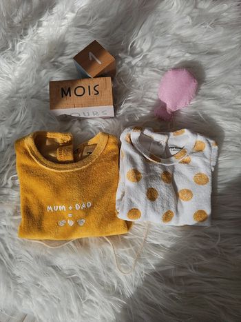 Lot pyjama velour 1 mois