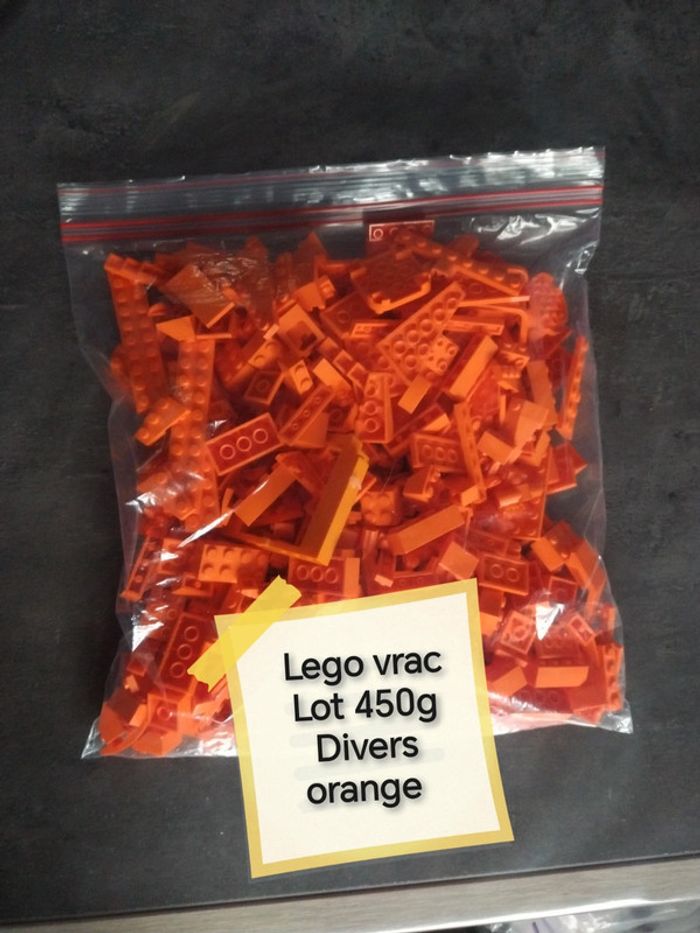 Lego vrac lot 450g orange