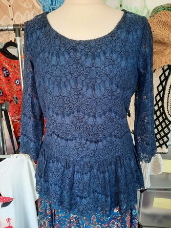 Haut bleu dentelle La Redoute neuf avec étiquette 🏷 dressing vintage #