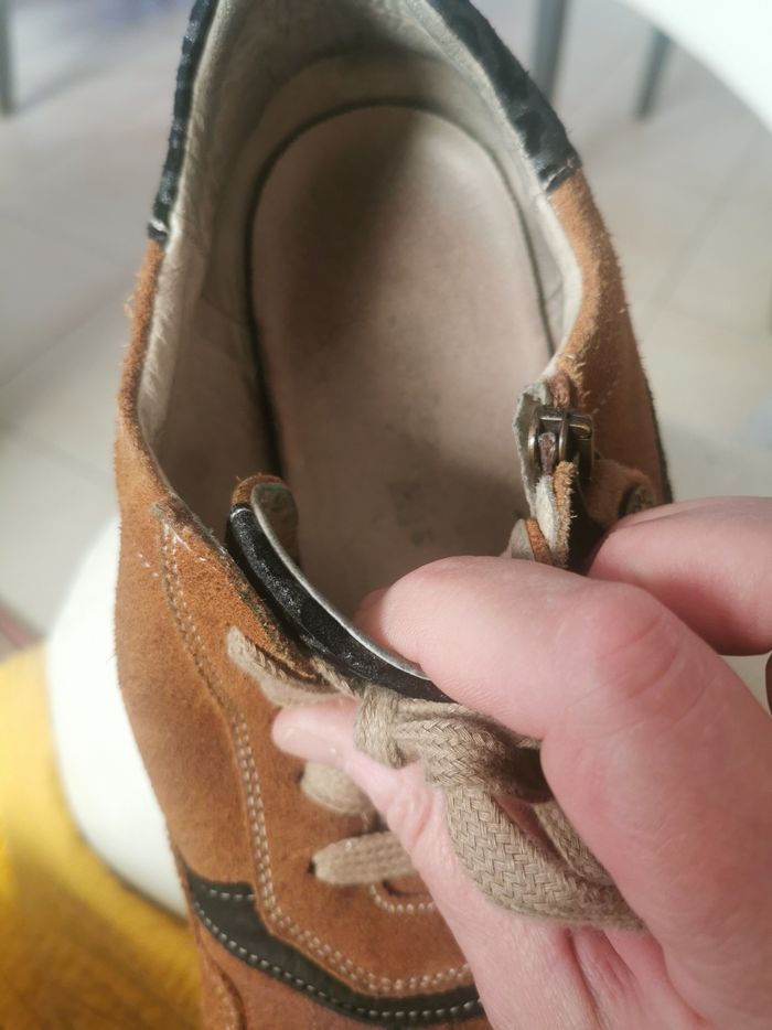 Sneakers croûte de cuir Kiarflex p 41 confort - photo numéro 8