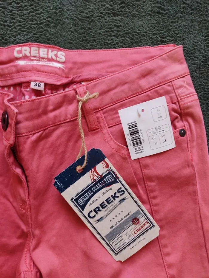 Pantalon skinny femme rose Creeks 38 Neuf - photo numéro 5