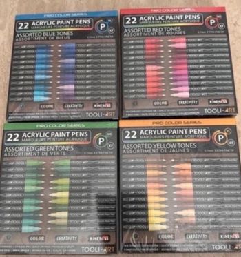 Lot de 4 boites de feutres tooli art