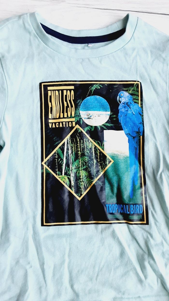 Vêtement garçon tee-shirt manches courtes perroquet Orchestra 5 ans - photo numéro 2