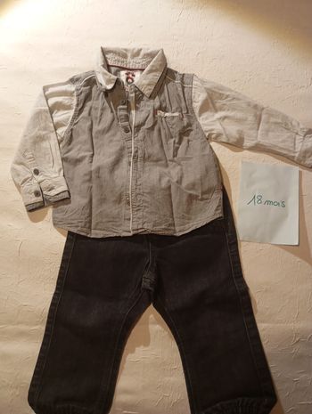 Ensemble jean et chemise 18 mois