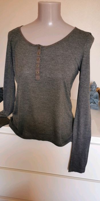 T-shirt gris manches longues Jennifer