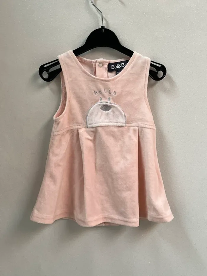 Robe velours rose