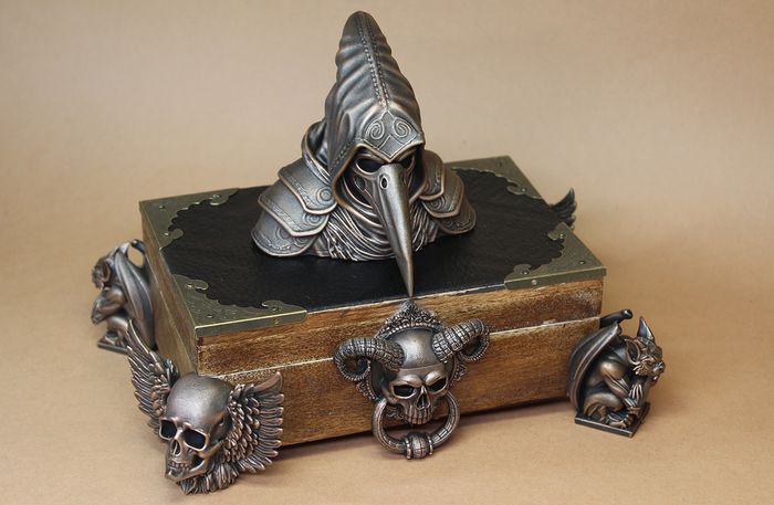 Boite Coffret à bijoux Le Gardien de la Peste –Style Gothique & Steampunk - photo numéro 3