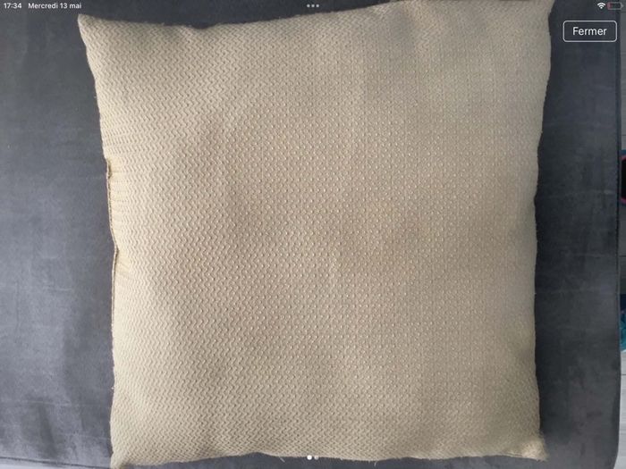 Coussin 45x45 un peu de doré - photo numéro 1