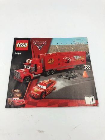 Notice Lego Disney Cars 1/2 N•8486