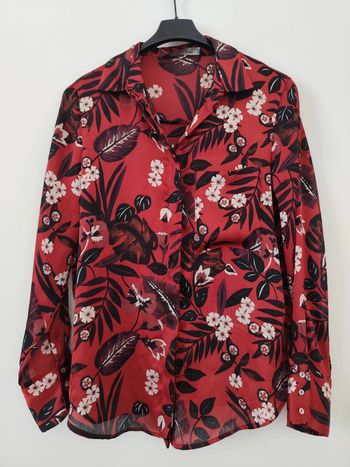 Chemise bordeau et noir taille S Zara