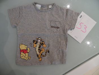 t-shirt 3 mois manche court winny l'ourson disney