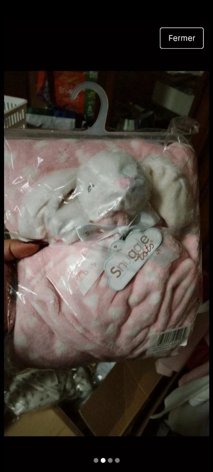 🎀 ensemble doudou et couverture brod - photo numéro 2