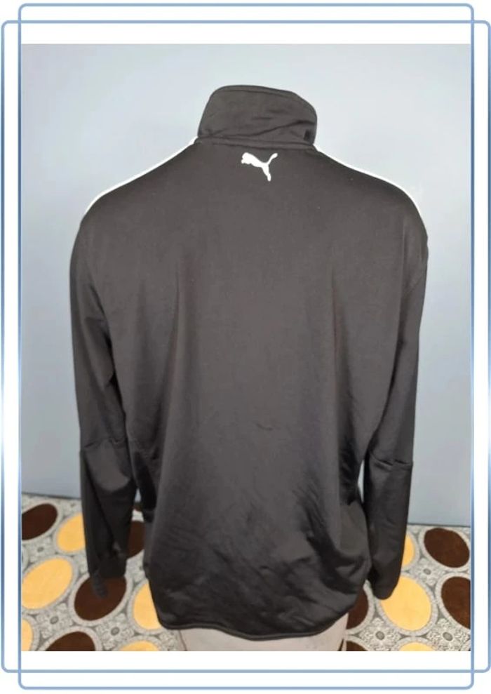 veste légère / Track jacket puma vintage/ homme noir et blanc - taille L - floqué (396) - photo numéro 9