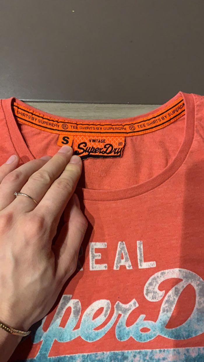 Tee Shirt Superdry rose rouge - photo numéro 4