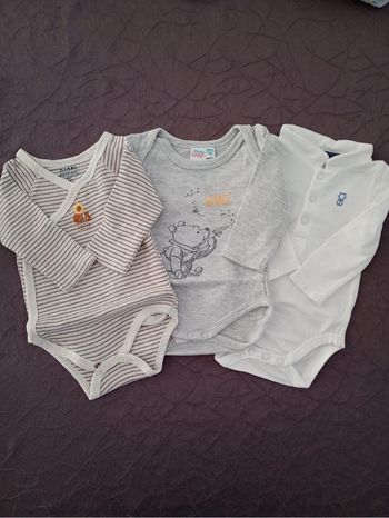 Lot de 3 bodies Bebe 3 mois