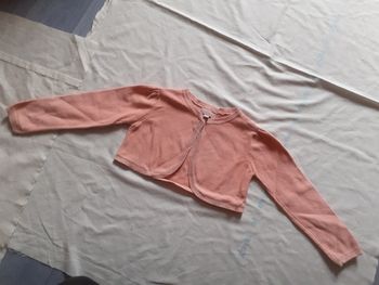 Boléro rose bordures argentés