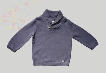 Pull col châle tricot marine Tape À L'oeil 9 mois 71 cm garçon