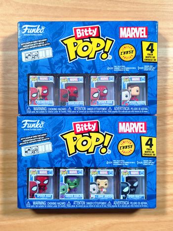 Lot de 2 Boîtes Funko Bitty Pop! Marvel - 8 Micro-Figurines (Dont 2 Chase)