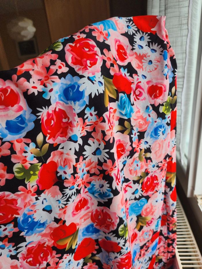 Pantalon / palazzo multicolore fleuris T.38/M - photo numéro 6
