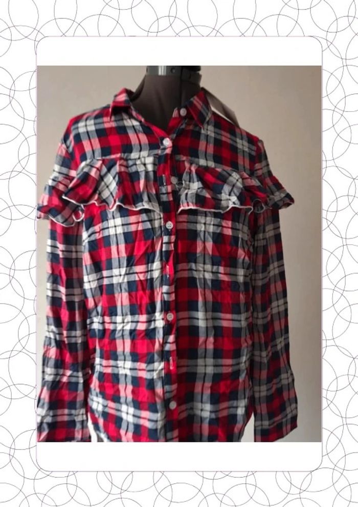 Chemise a carreaux manche longue - photo numéro 2