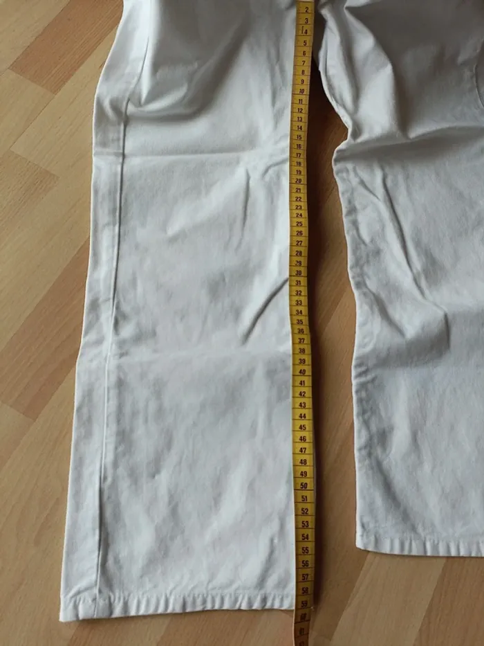 Jeans denim blanc 7/8ème - photo numéro 6