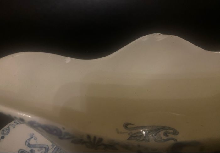 Saucière vintage blanche et bleue - photo numéro 7