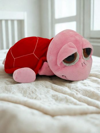 Peluche Tortue Rouge et Rose Russ Berrie 38 cm