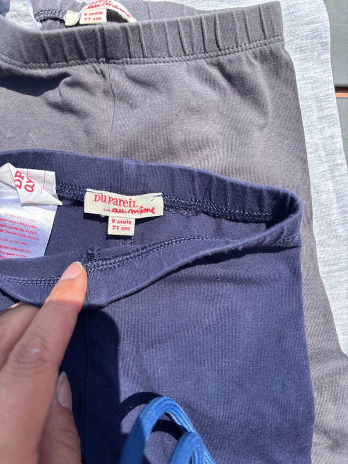 Lot de 3 leggings pantacourts DPAM 9M - photo numéro 4