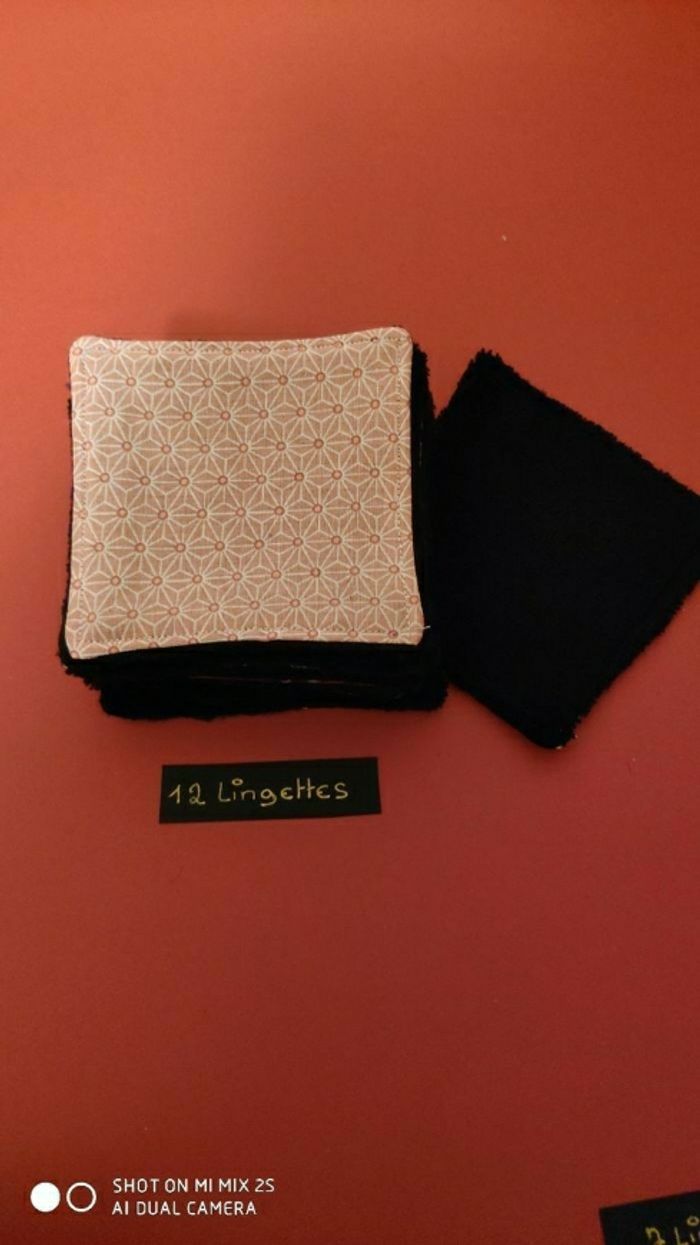 12 lingettes lavables neuf